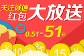 关注51金融圈  红包大放送